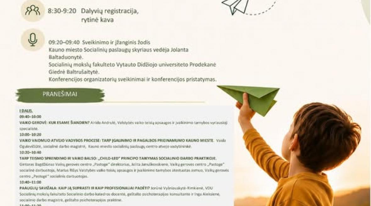 Konferencija Vaiko rytojus prasideda šiandien